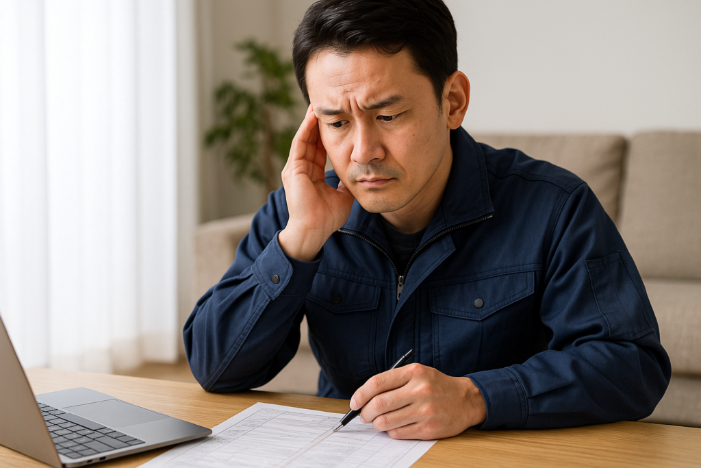 書類作成に悩むドライバー　軽貨物ドライバーの税金と経費の基本｜確定申告やインボイス対応まで詳しく紹介